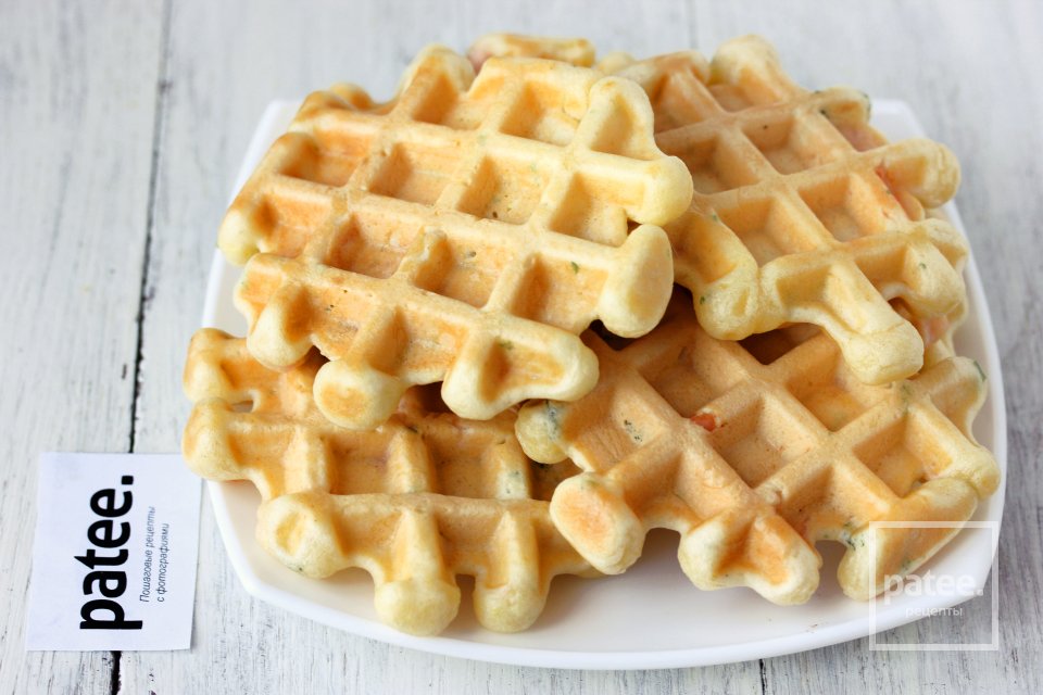 Закусочные вафли с солёной сёмгой и лимоном - Шаг 15