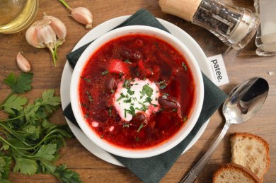 Рецепт Свекольник с фасолью