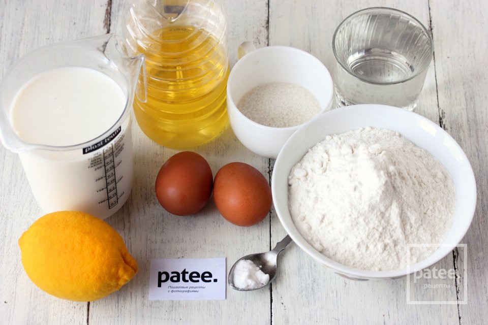 Заварные лимонные блины - Шаг 1
