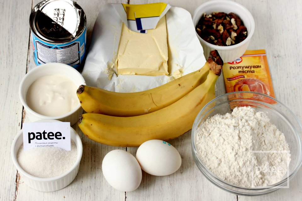 Банановый торт с орехами - Шаг 1