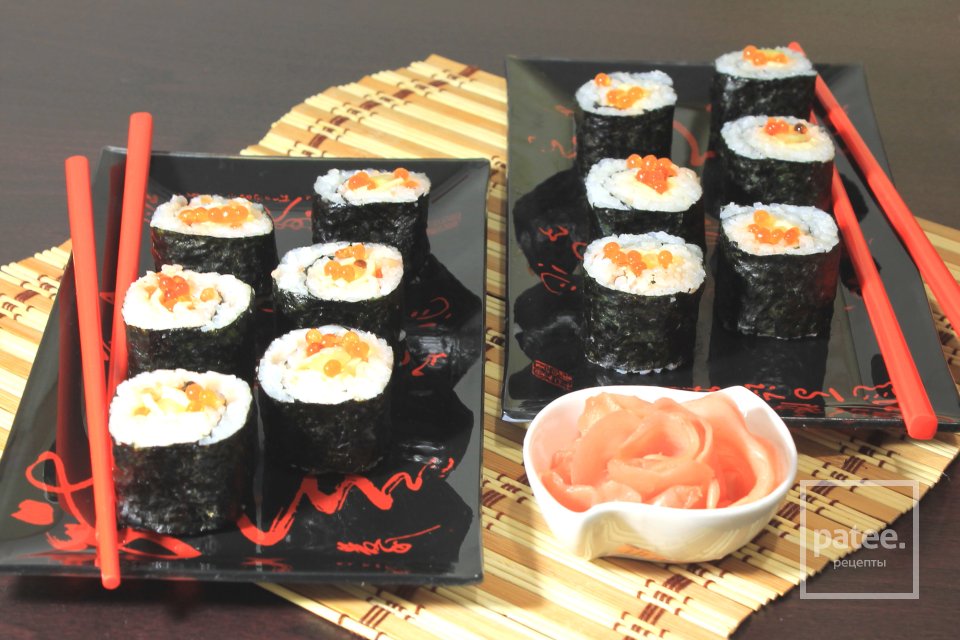 Суши с красной икрой в мультиварке - Шаг 14