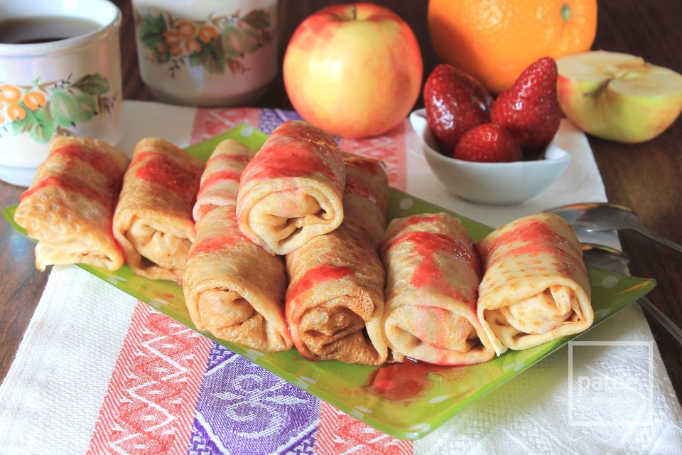 Блинчики с карамельно-фруктовой начинкой - Шаг 13