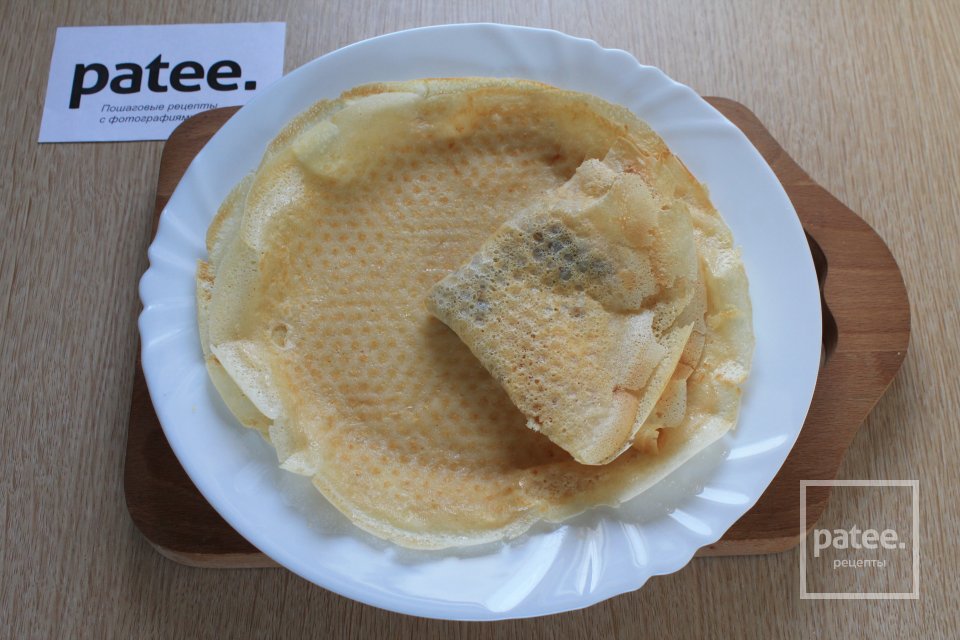 Блины с грибным припеком и сыром - Шаг 12