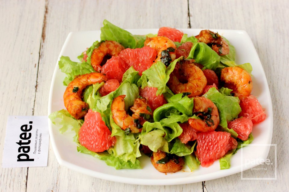 Салат с грейпфрутом и креветками - Шаг 11