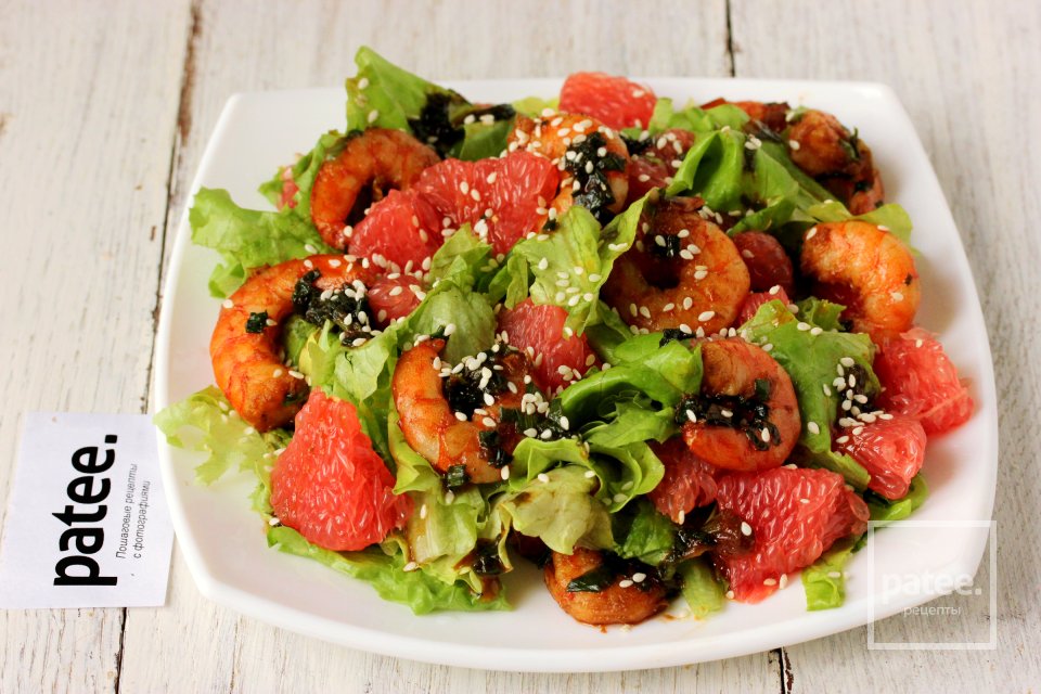 Салат с грейпфрутом и креветками - Шаг 12