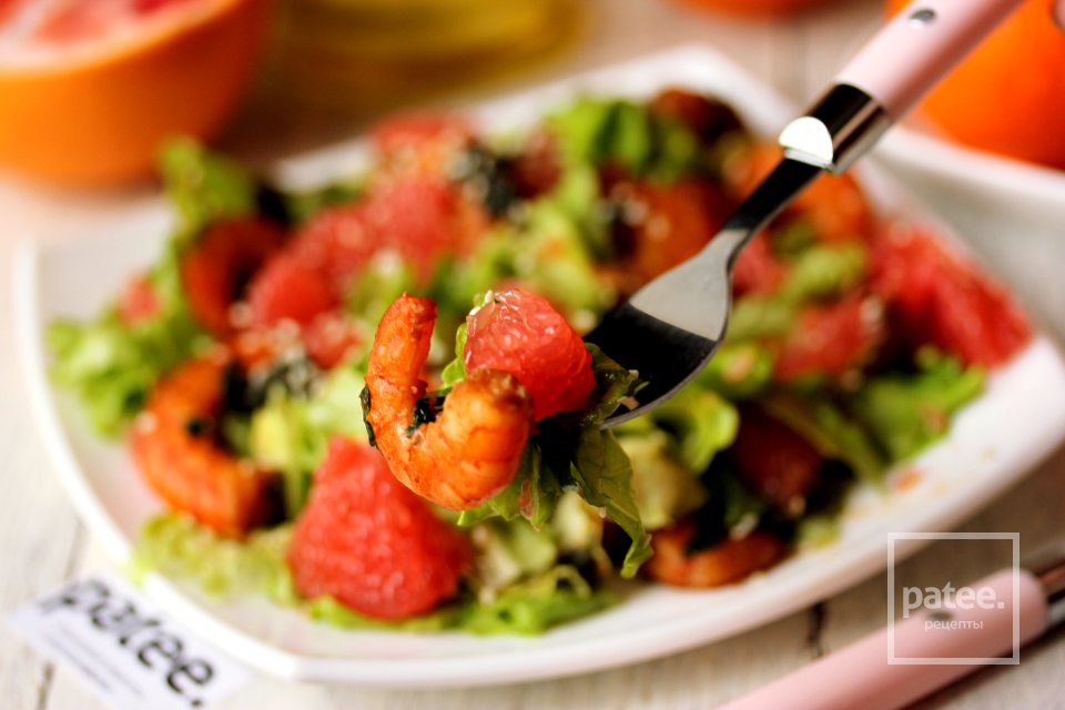 Салат с грейпфрутом и креветками - Шаг 13