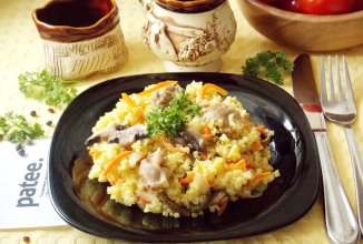 Пшенная каша с куриными желудками в мультиварке