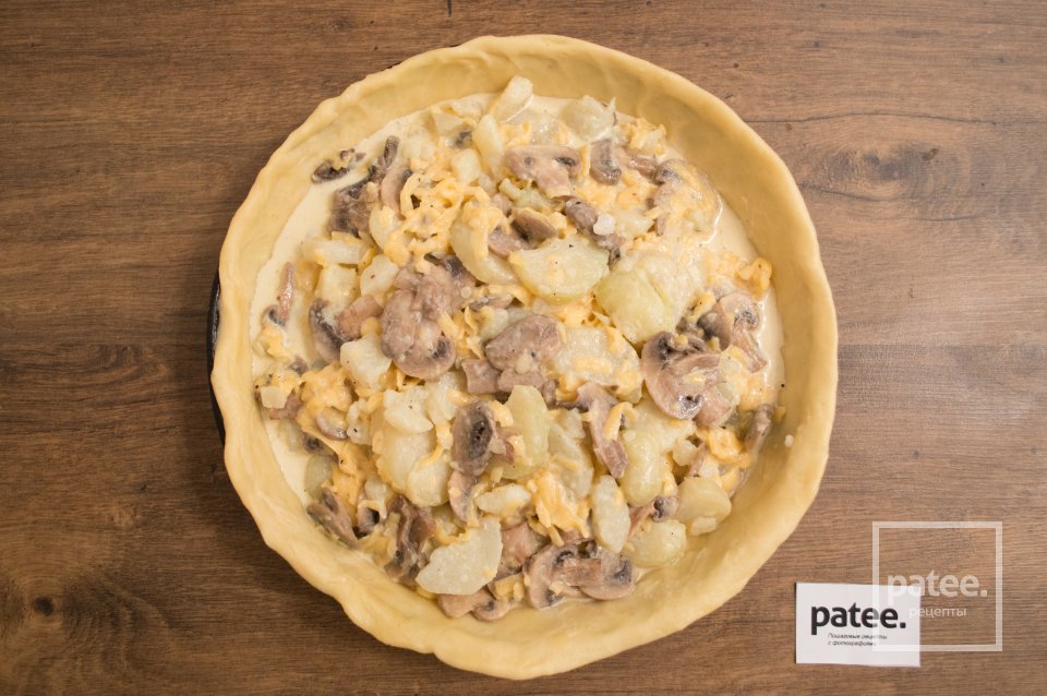 Турт с картофелем и грибами - Шаг 21