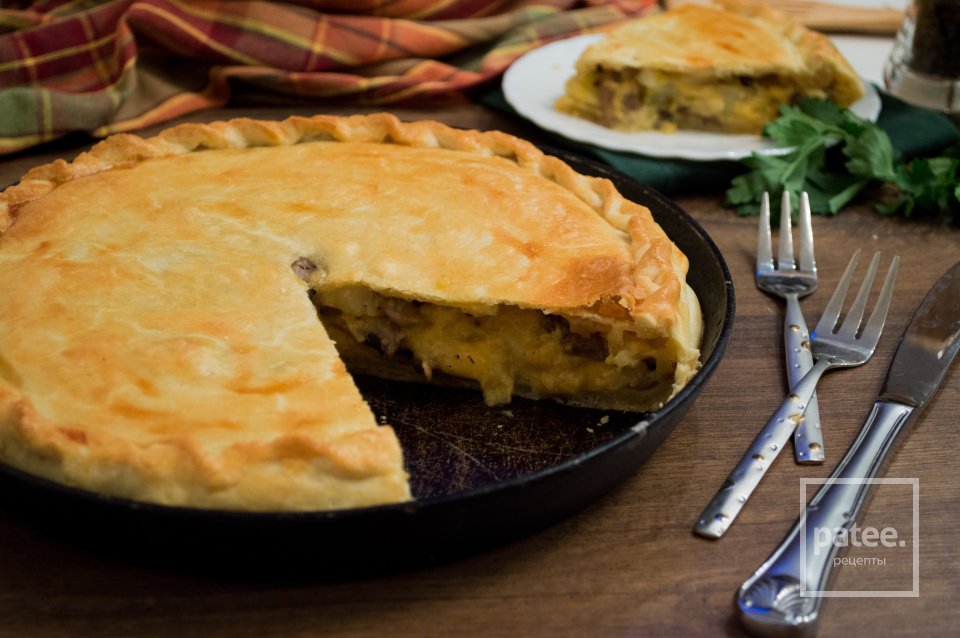 Турт с картофелем и грибами - Шаг 23