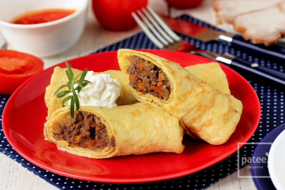 Яичные рулетики с печёночной начинкой - Шаг 13