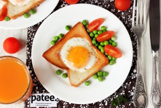 Яичница в гренках