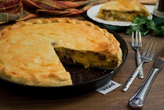 Турт с картофелем и грибами