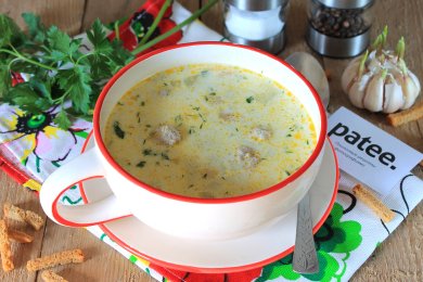 Рецепт Сливочный суп с фрикадельками