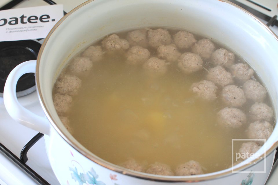 Сливочный суп с фрикадельками - Шаг 5