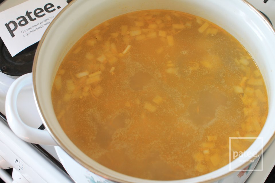 Сливочный суп с фрикадельками - Шаг 9