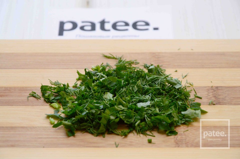 Блинные мешочки с сельдью - Шаг 5