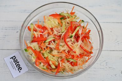 Салат из свежих овощей - приготовление