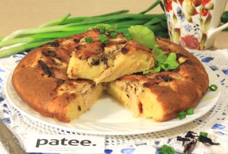 Сырный пирог с курицей в мультиварке