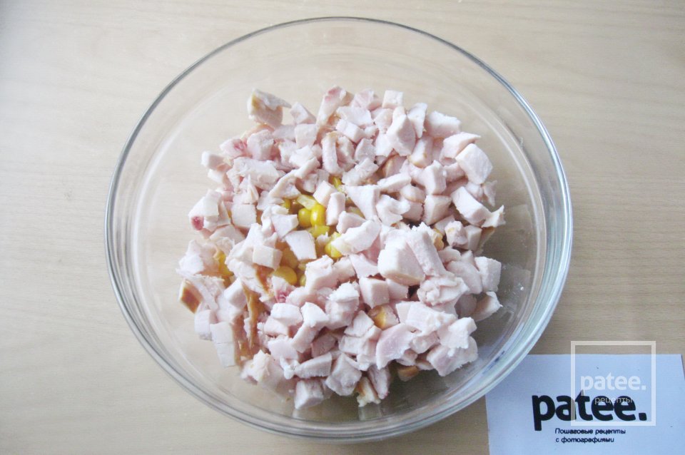 Салат с кальмарами и ветчиной - Шаг 8