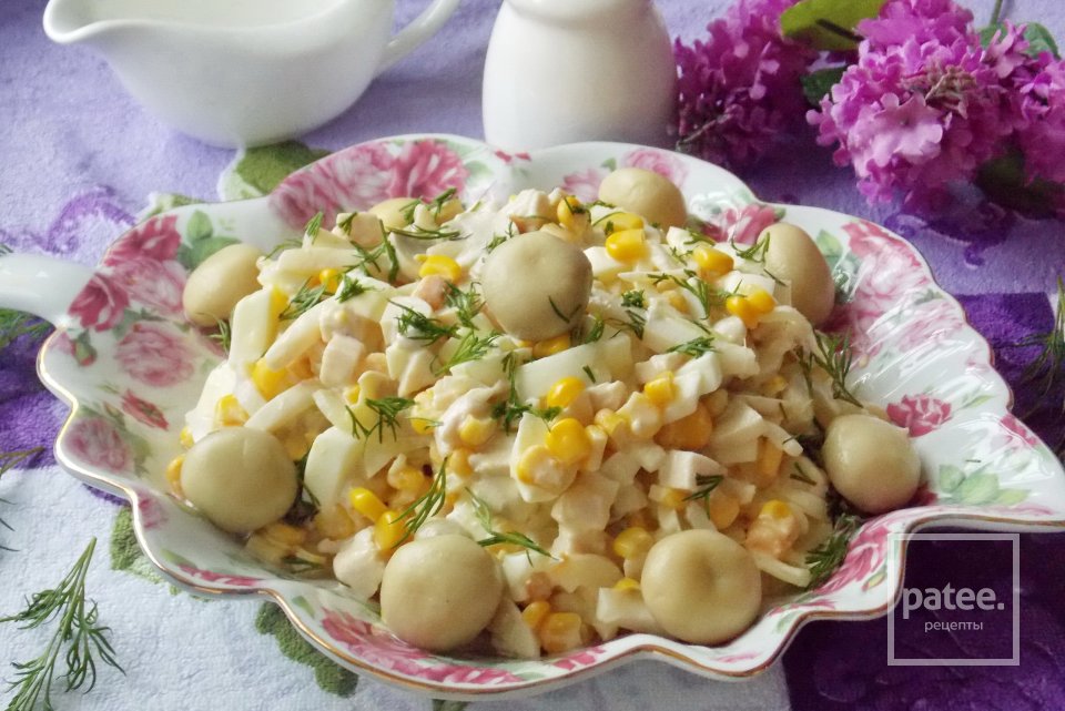 Салат с кальмарами и ветчиной - Шаг 16