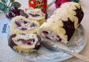 Рулет с кремом и вишней