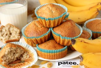 Банановые кексы с изюмом и маком