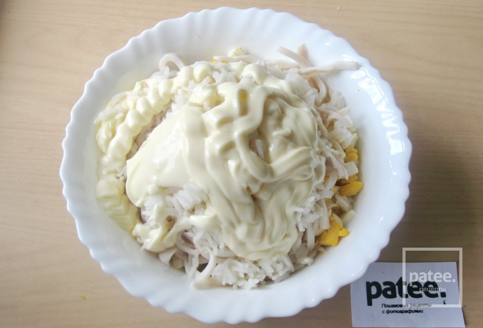 Салат с кальмарами и рисом - Шаг 12