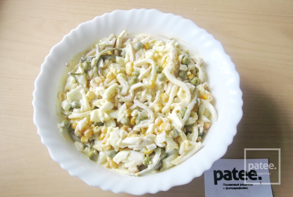 Салат с кальмарами и рисом - Шаг 13