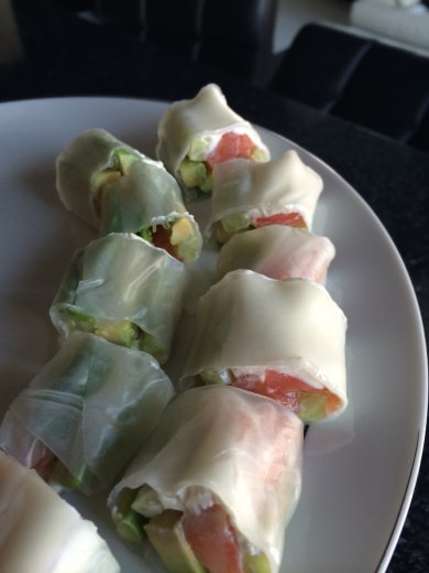 Диетические роллы с семгой и легким творожным сыром - Шаг 4