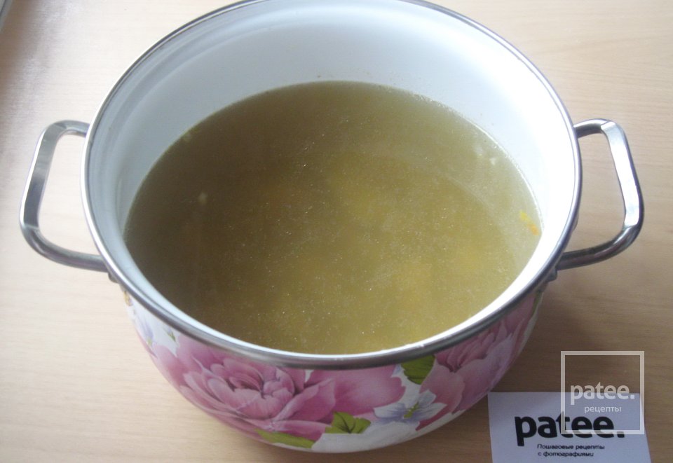 Немецкий суп с куриными потрошками и клецками - Шаг 11