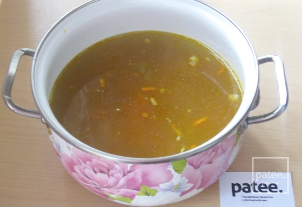 Немецкий суп с куриными потрошками и клецками - Шаг 12