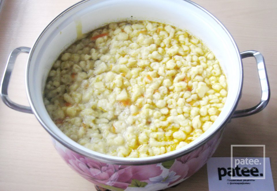 Немецкий суп с куриными потрошками и клецками - Шаг 19
