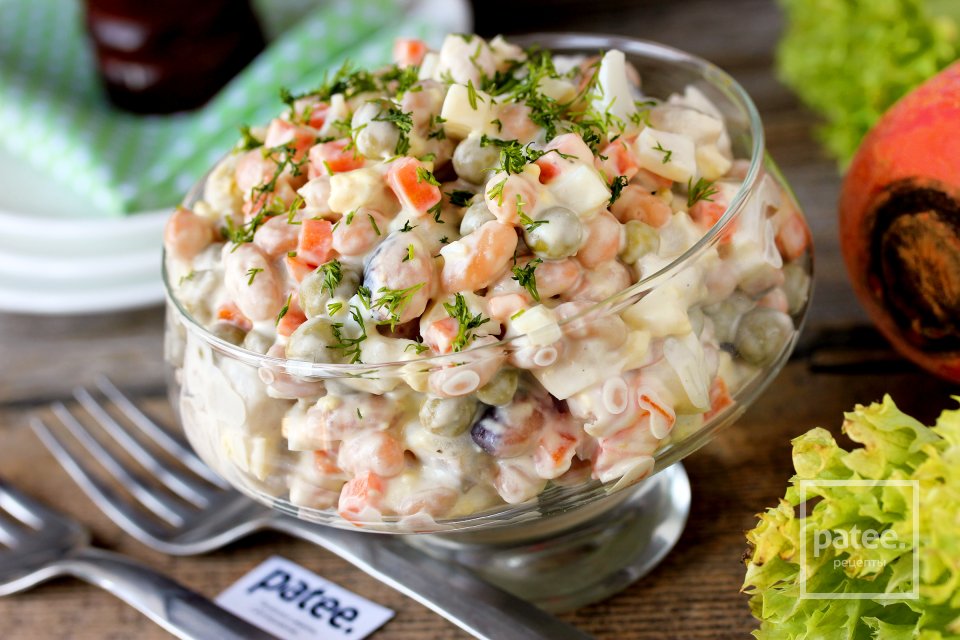 Салат с солёной сельдью и фасолью - Шаг 11