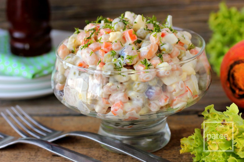 Салат с солёной сельдью и фасолью - Шаг 12