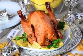 Цыпленок в цитрусовом маринаде с начинкой