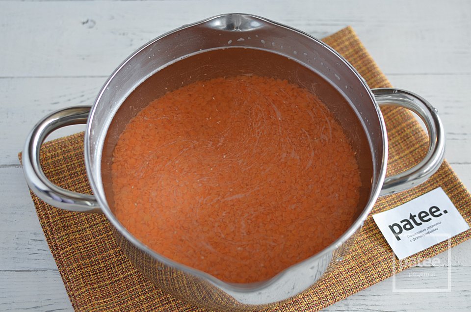 Суп из красной чечевицы с нутом - Шаг 4