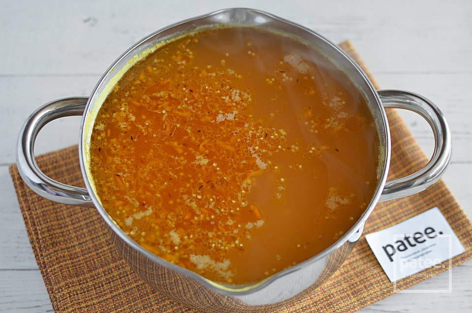 Суп из красной чечевицы с нутом - Шаг 11