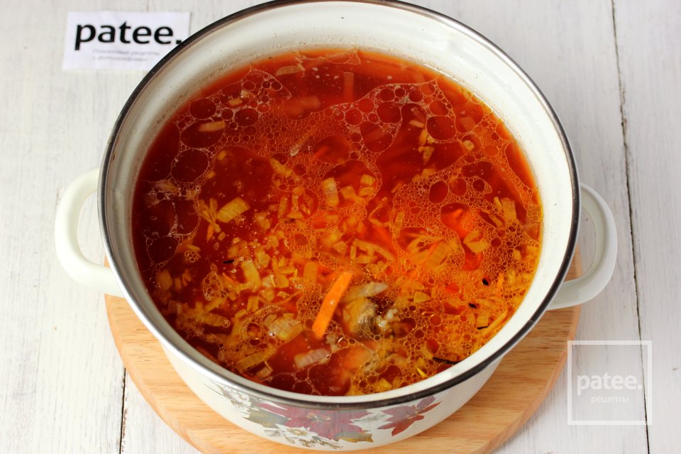 Зелёный борщ со щавелем и шпинатом - Шаг 11