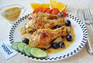 Курица с апельсином и медом