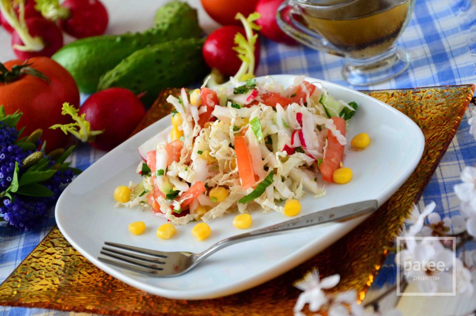 Овощной салат Весенний - Шаг 13