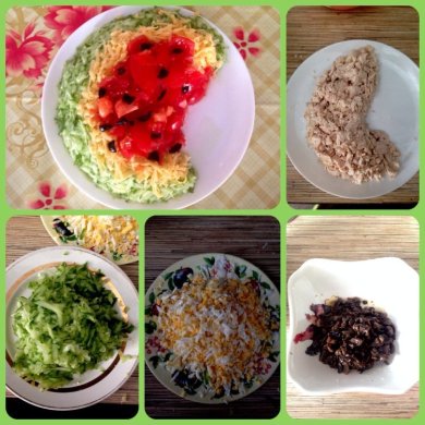 Салат "Арбузная долька" - Шаг 1