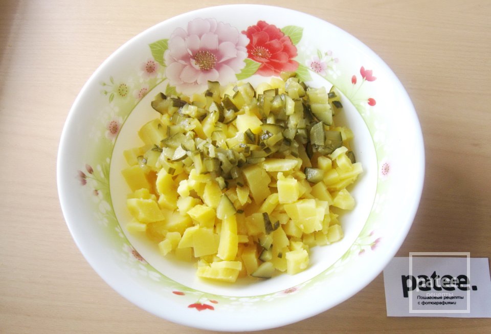 Салат с копчёной куриной грудкой и картофелем - Шаг 9