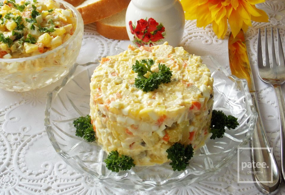 Салат с копчёной куриной грудкой и картофелем - Шаг 17