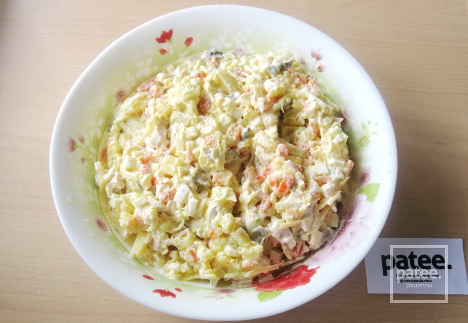 Салат с копчёной куриной грудкой и картофелем - Шаг 16