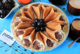 Арабские блинчики Катаеф с творожным кремом