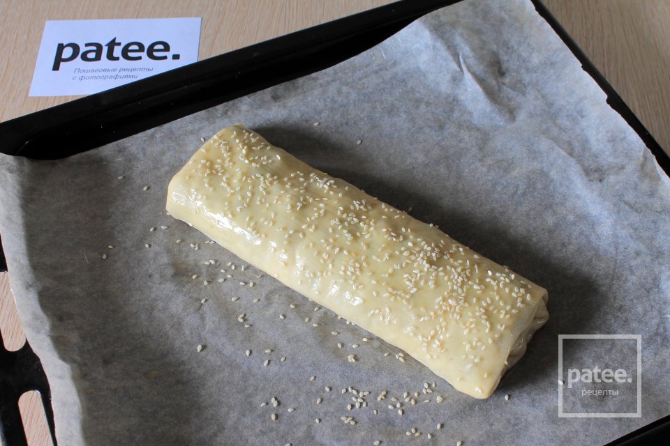 Штрудель из теста фило с грибами - Шаг 11