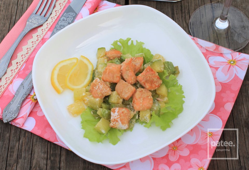 Семга в кунжуте на кабачковой подушке - Шаг 11