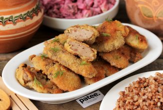 Куриная печень, жареная в сухарях