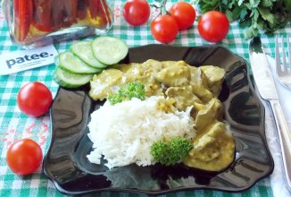 Куриная печень в горчично-медовом соусе