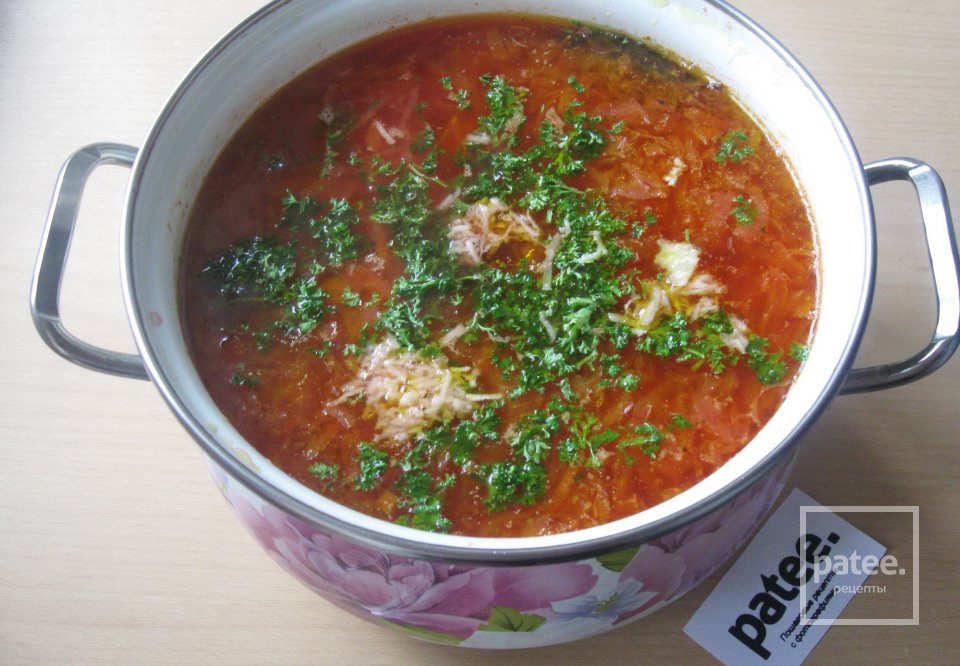 Борщ с  квашеной капустой - Шаг 14